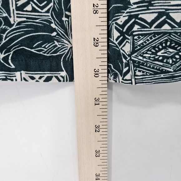 Cooke Street Shirt Mens Large Hawaiian Green Tapa Camp‎ Button Up All Over Print - Picture 7 of 11